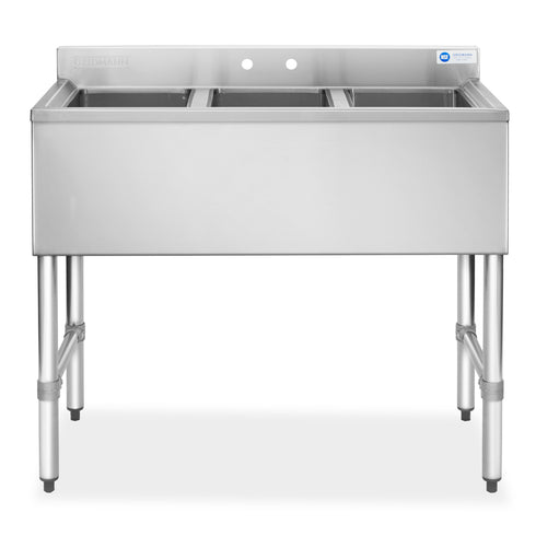 3 Compartment NSF Stainless Steel Bar Sink